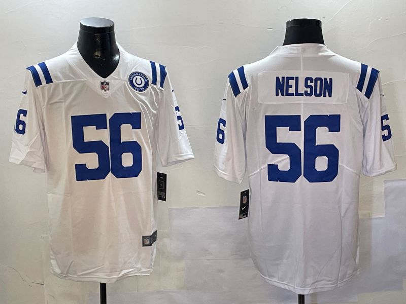 Men Indianapolis Colts #56 Nelson White Second generation 2024 Nike Limited NFL Jersey style 01081